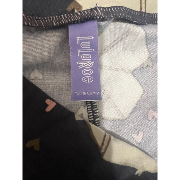 LuLaRoe TC Leggings Tall & Curvy Love Letter Envelope Heart Print Soft Stretch - Picture 3 of 3